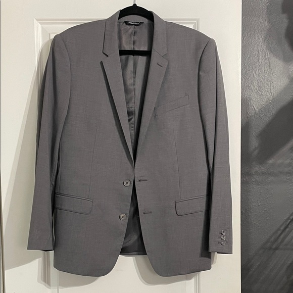 Dolce & Gabbana Made in Italy Light Gray Wool Blazer...